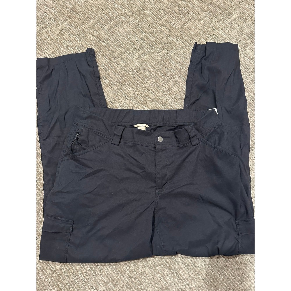 Duluth Trading Co Dry on the Fly Cargo Pants Black Women 14x31 Hiking Outdoor